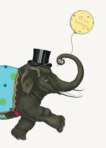 It's My Birthday Elephant • 5x7 Greeting Card