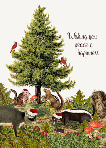 Wishing you peace and happiness • 5x7 Holiday Greeting Card (Copy)