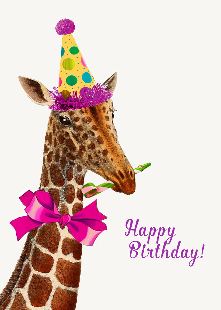 Happy Birthday (giraffe) • 5x7 Greeting Card