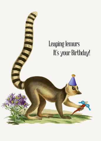 Leaping Lemurs • 5x7 Greeting Card