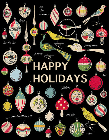 Happy Holidays Ornaments • A-2 Holiday Greeting Card