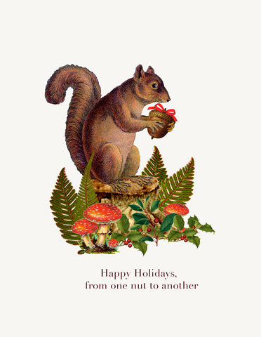 Happy Holidays from one nut to another • A-2 Holiday Greeting Card