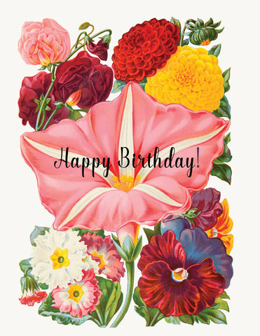 Happy Birthday (flowers) • A-2 Greeting Card