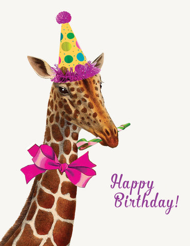 Happy Birthday!  (Giraffe) • A-2 Greeting Card