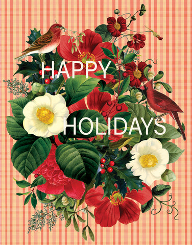 Happy Holidays ( flowers) A-2 Holiday Greeting Card