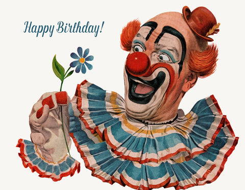 Happy Birthday Clown • A-2 Greeting Card