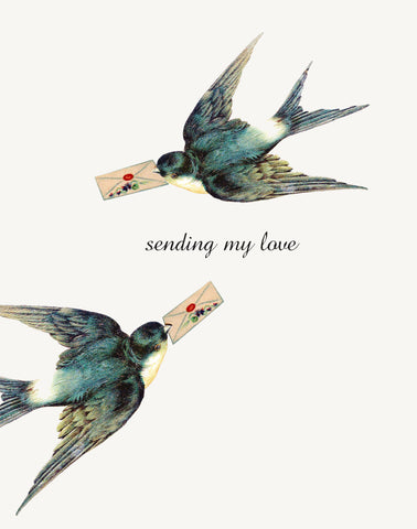 Sending My Love • A-2 Greeting Card