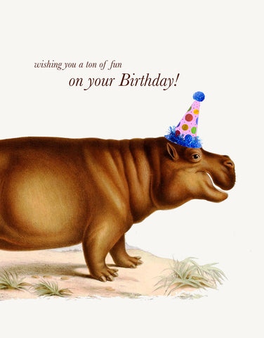 Wishing You a Ton of Fun on Your Birthday! • A-2 Greeting Card