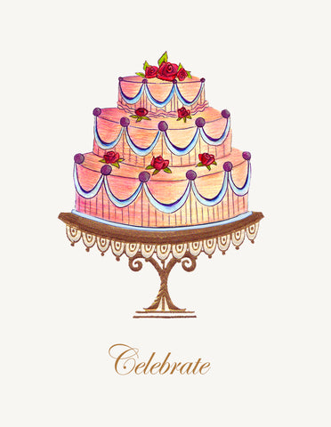 Celebrate Cake • A-2 Greeting Card