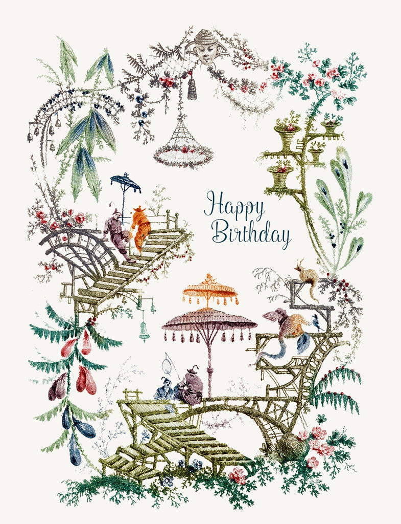 Chinoiserie - Happy Birthday • 5x7 Greeting Card