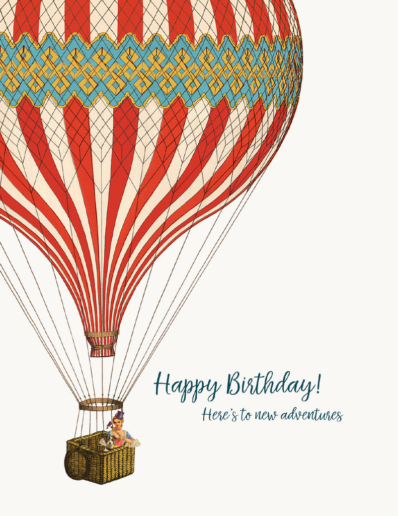 Happy Birthday! here's to new adventures• A-2 Greeting Card
