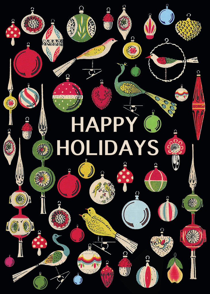 Happy Holidays Ornaments • 5x7 Holiday Greeting Card