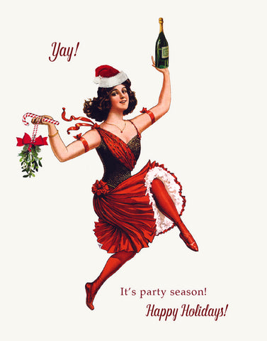 Yay, It's Party Season • A-2 Holiday Greeting Card