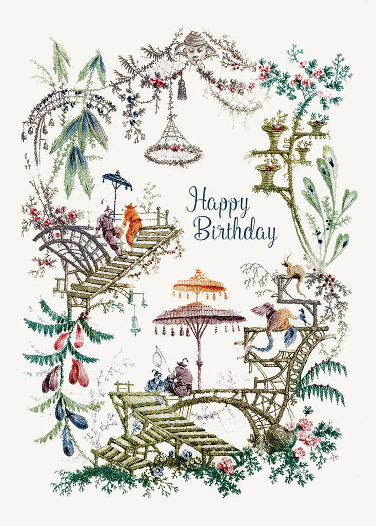 Chinoiserie - Happy Birthday • Mini Enclosure Card